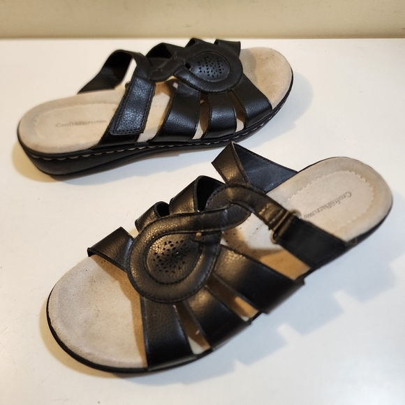Croft & Borrow Black Comfort Sandals size 8M - Picture 4 of 10